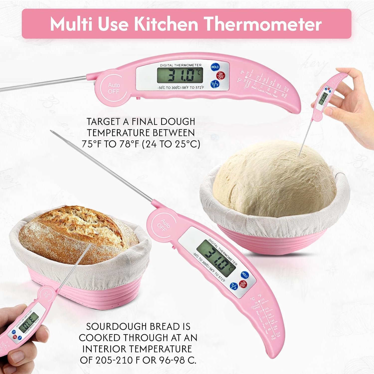 Sourdough Starter Kit, Sourdough Bread Baking Supplies, Bread Making Tools and Kit, Sourdough Proofing Basket